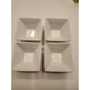 Cordon Bleu BOCA Ceramic Square Dipping Sauce Bowls Lot of 4 Nesting